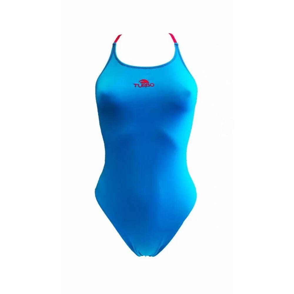 Calções de banho Comfort Cross azul claro para mulher natação Mulher Azul Turbo