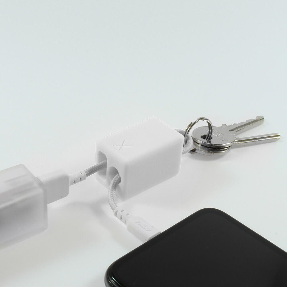 Cabo Philo Keychain Lightning Cable 20cm branco 3/6