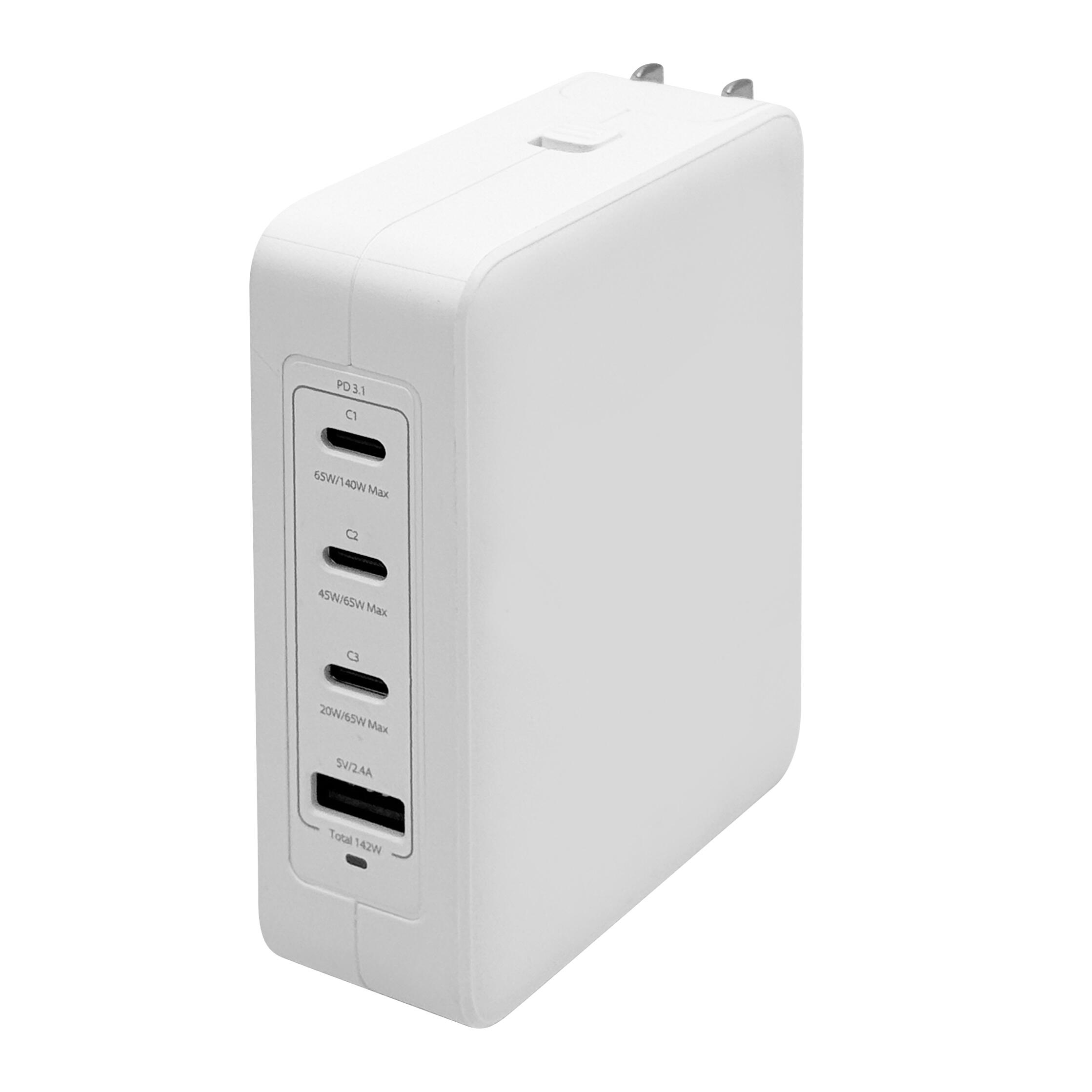 Carregador Macally 142W USB-C/USB-A PD GaN 4 port 5/7