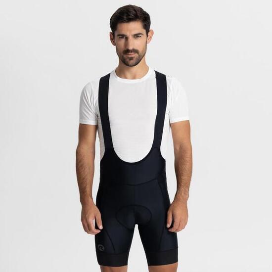 Spodenki rowerowe męskie Rogelli ESSENTIAL z wkładką żelową i szelkami