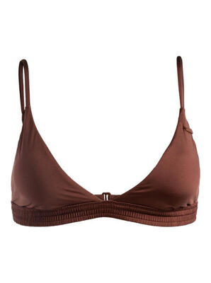 Top de bikini de triángulo SILKY ISLAND Marrón Mujer