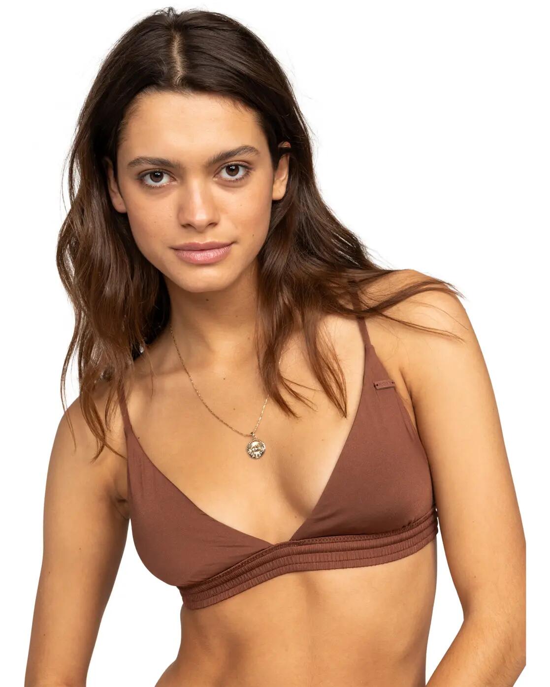 Haut de bikini coupe Tri SILKY ISLAND Marron Femme 2/4