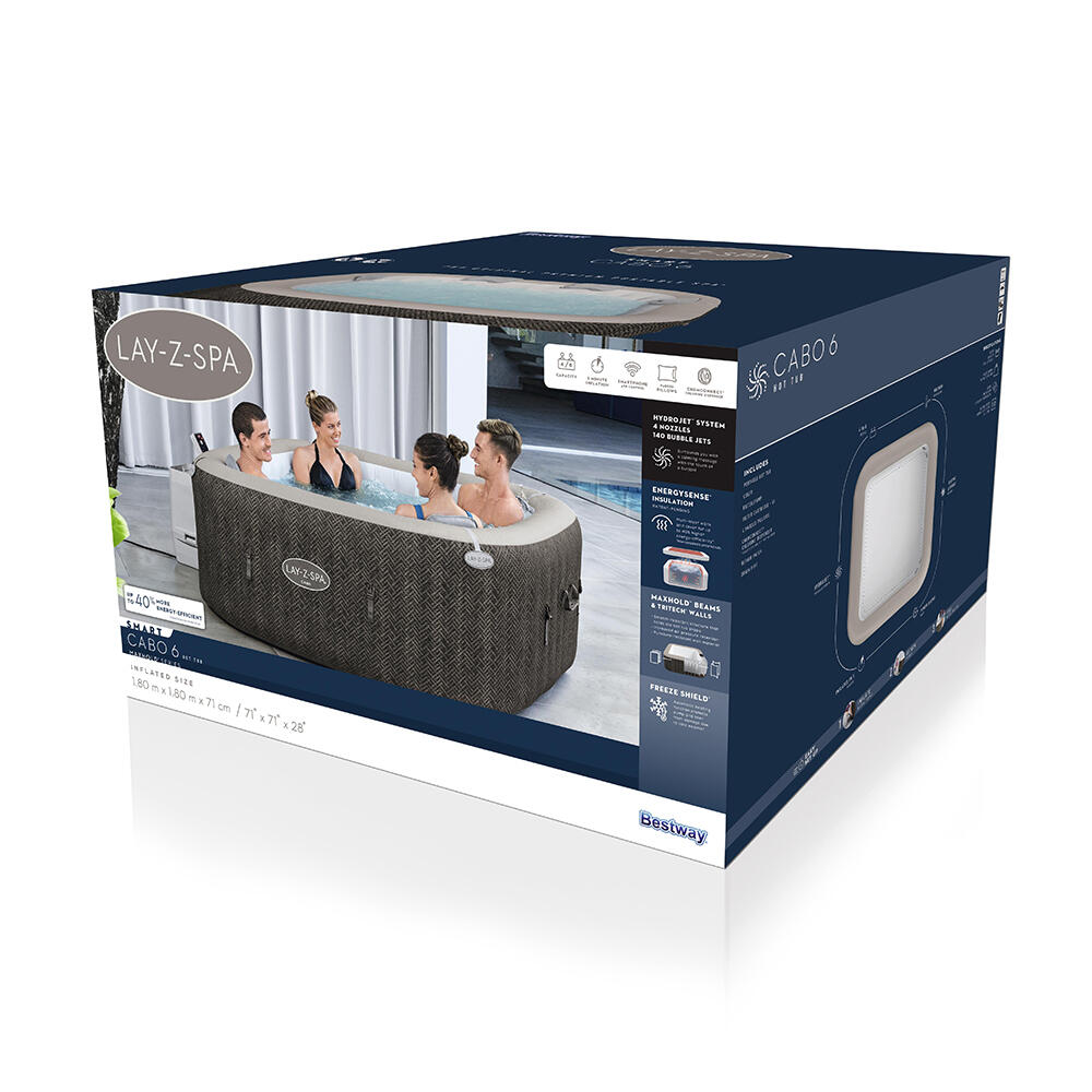 LAY-Z-SPA Energiespar-Whirlpool Cabo Hyd roJet mit App-Steuerung, für 6 Personen 5/7