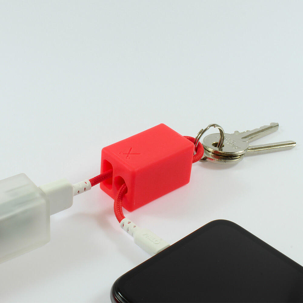 Cabo Philo Keychain Lightning Cable 20cm vermelho 3/7