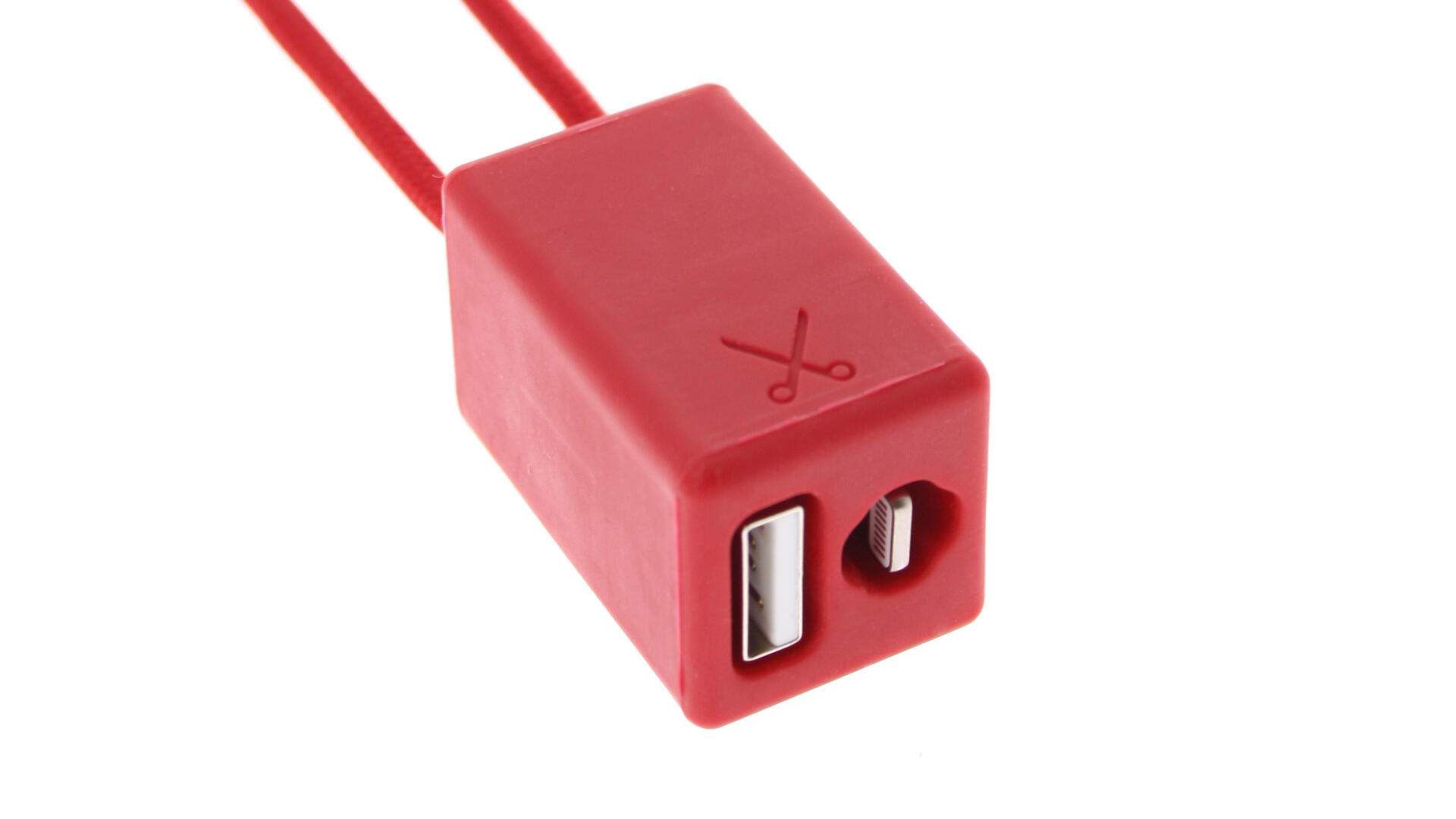 Cabo Philo Keychain Lightning Cable 20cm vermelho 4/7