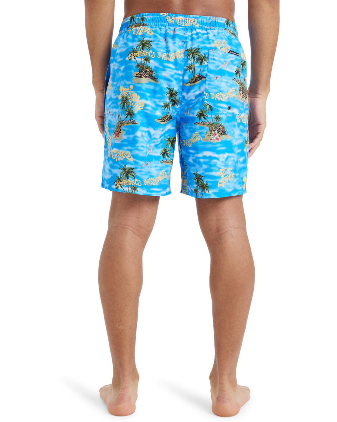 Short de bain EVERYDAY STRAIGHT VOLLEY 17" Bleu Homme 3/4