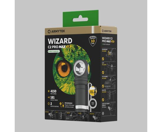 Lampe de Poche Multifonction, Armytek, Wizard C2 Pro Max LR, Lumière Chaude 5/5