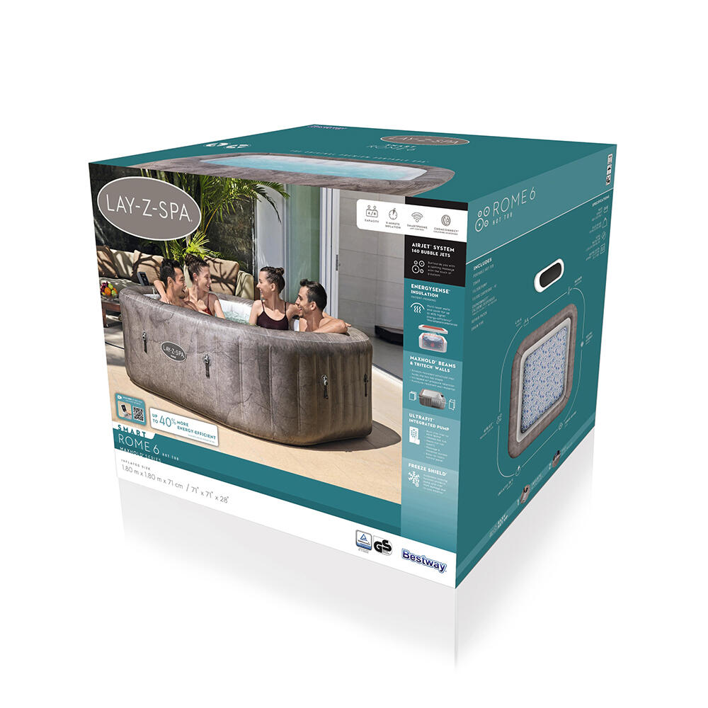 LAY-Z-SPA Energiespar-Whirlpool Rome Air Jet mit App-Steuerung, für 6 Personen 5/7