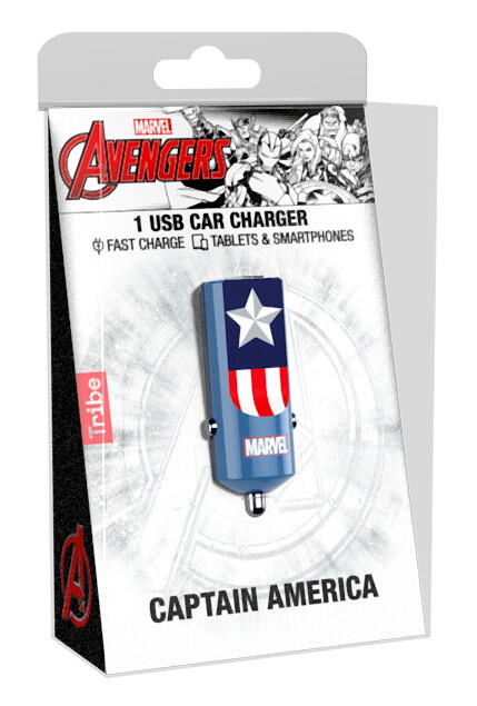 Carregador Tribe Buddy Car Charger 2.4A Marvel captain america 4/4