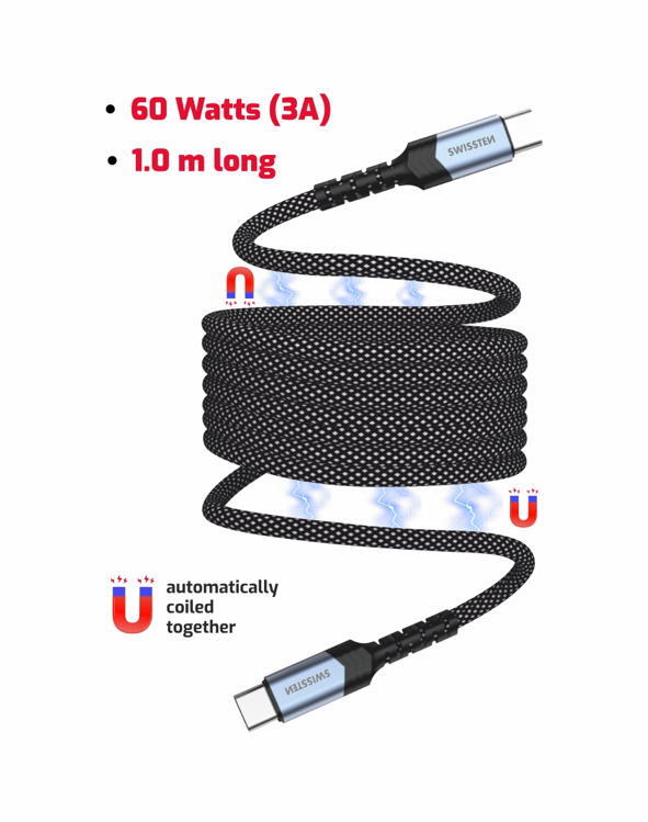 Cabo Swissten Magnetic USB-C to USB-C (1m) 2/5