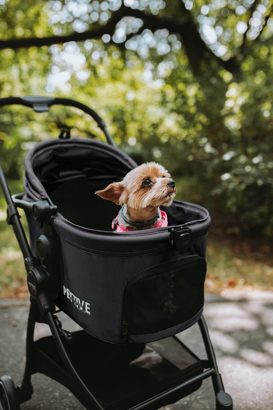 3-in-1 buggy voor hond of kat S.RIDER zwart tot 20 kg 4/7