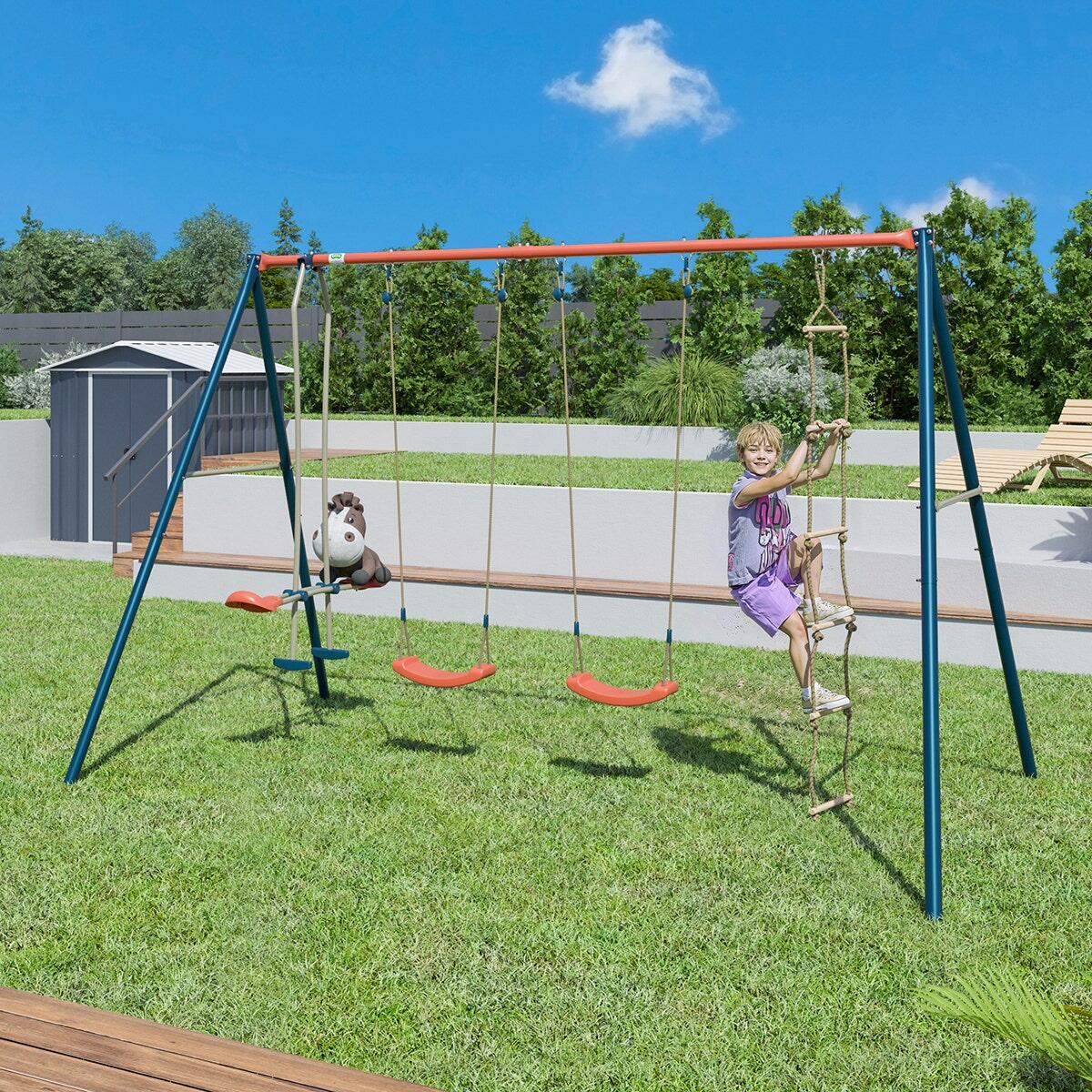 Portique métal 2,20 m Axion MAHO 5 Enfants 7/7