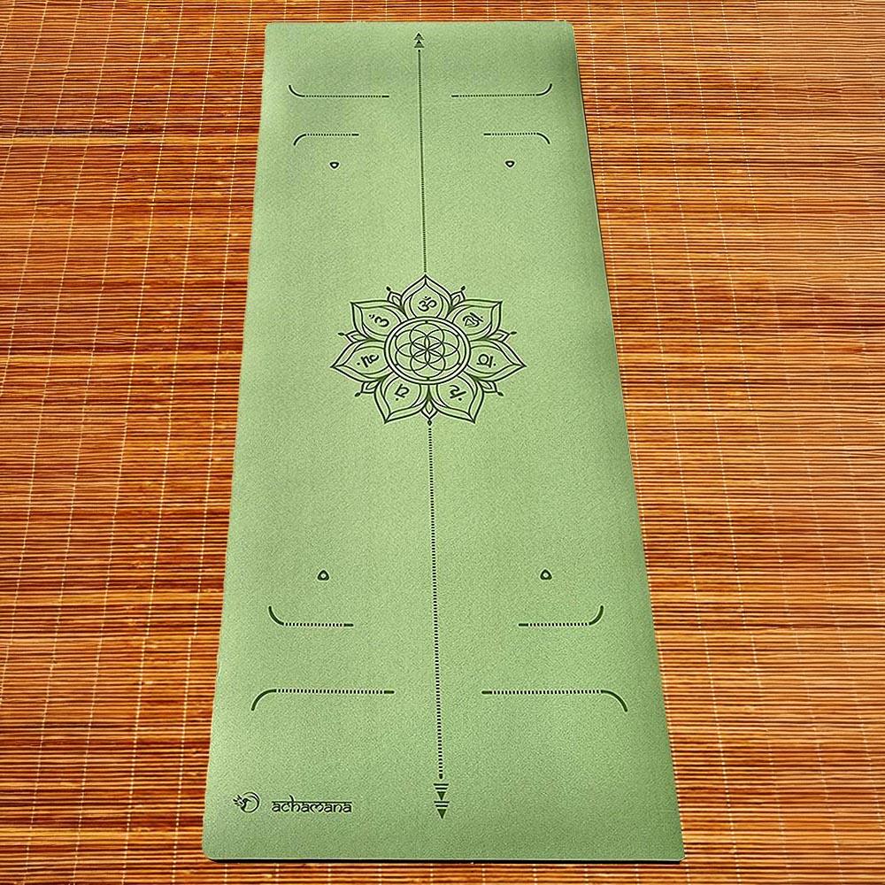 Tapis yoga PU nouvelle génération ultra antidérapant 6mm 7 chakras vert 5/7