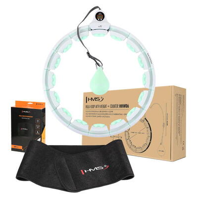 Hula hoop set hhw06 met noppen en gewicht + riem br163 hms
