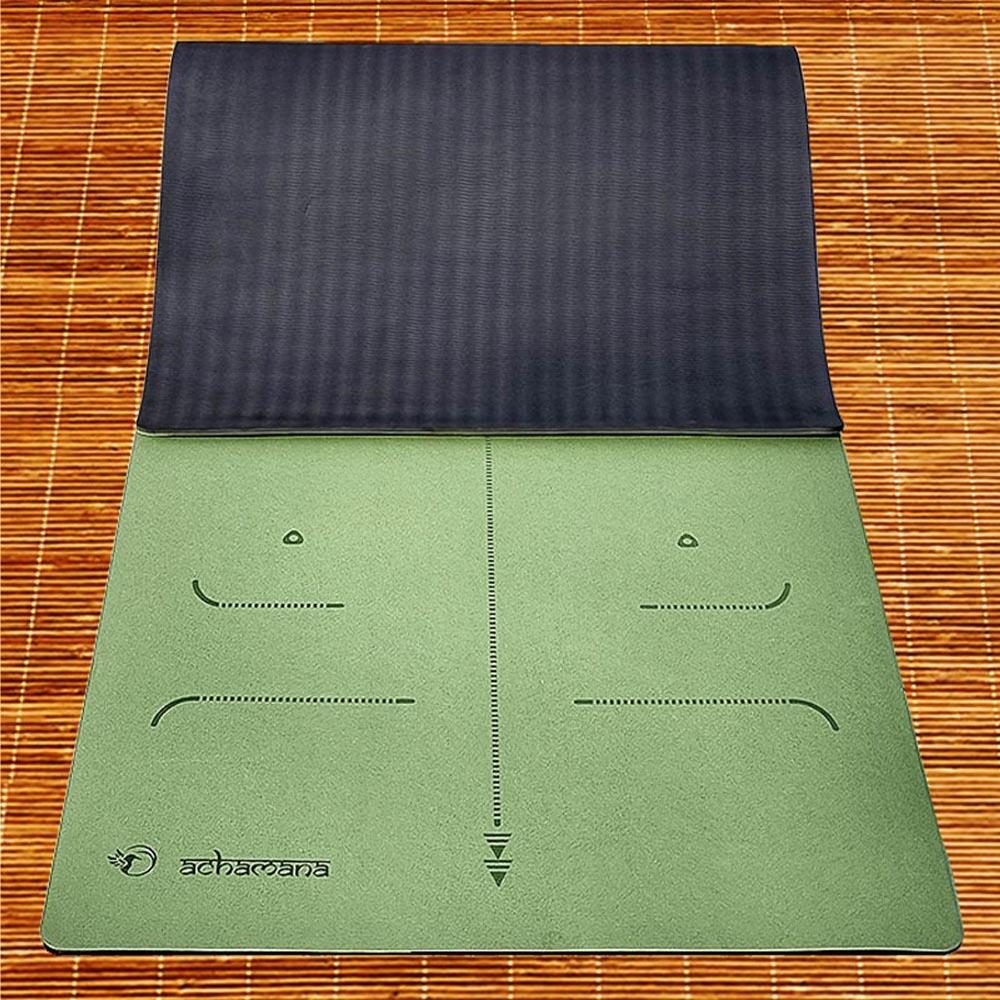 Tapis yoga PU nouvelle génération ultra antidérapant 6mm 7 chakras vert 3/7