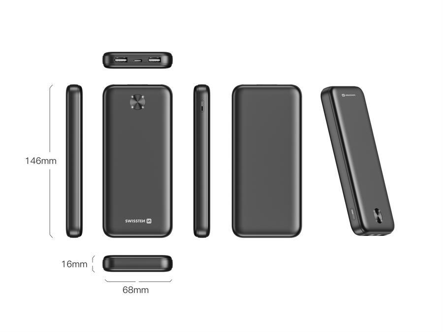 Powerbank Swissten Power Line II 30.000 mAh 2/4