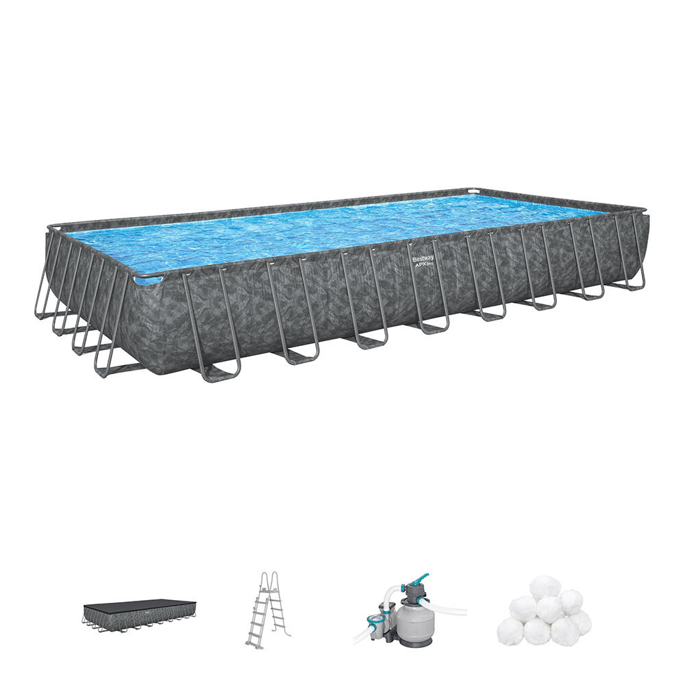 Bestway Kit piscine hors sol rectangulai re APX 365 9,56 x 4,88 x 1,32 m 3/7