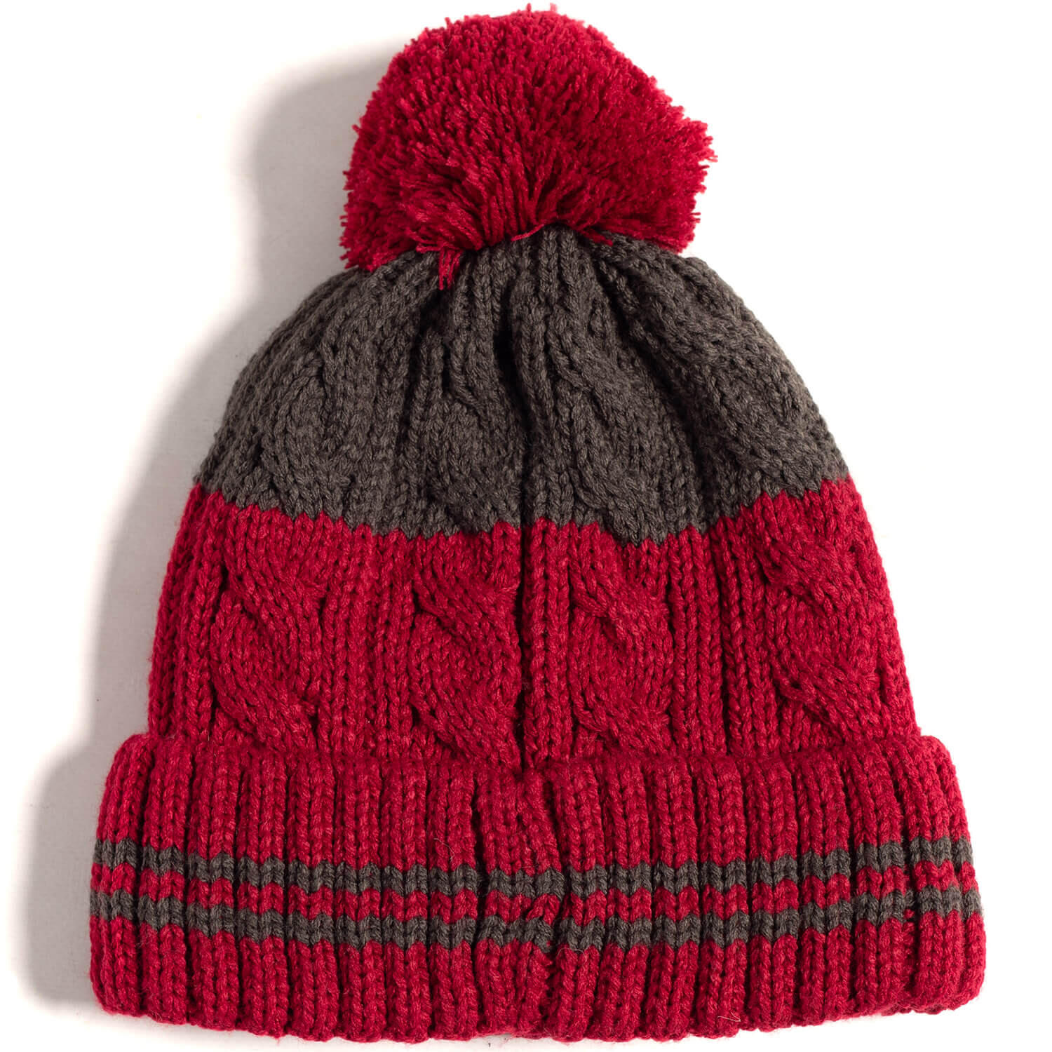 Bonnet bicolore POMPON homme 2/2