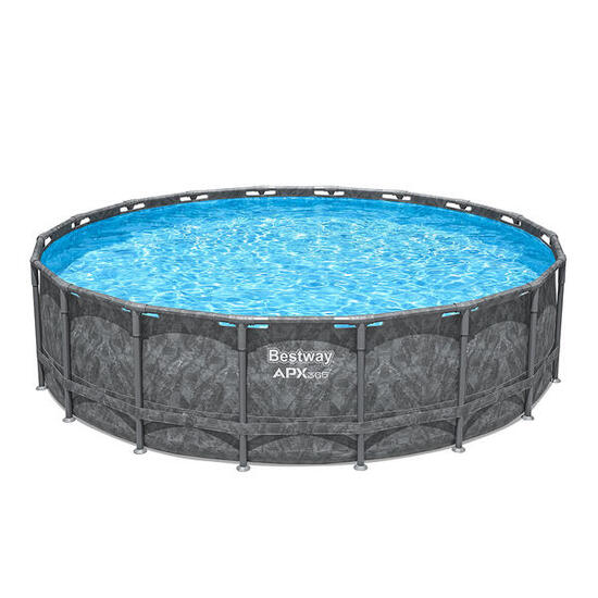 Bestway APX365 Winterfestes Frame Pool Komplett-Set mit Sandfilteranlage 549x132