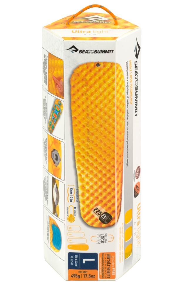 Sea To Summit UltraLight – Materassino Isolante Gonfiabile, Arancione, Taglia XS