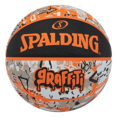 Basketbal outdoor graffiti rubber oranje