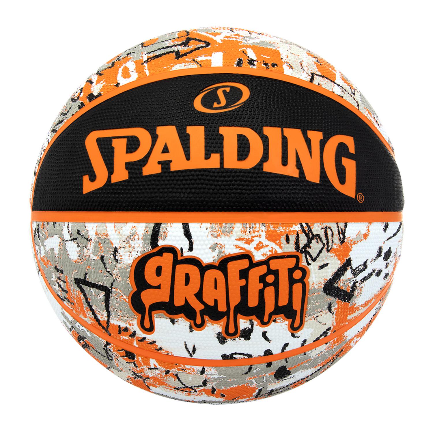 BALLON DE BASKET GRAFITI OUTDOOR T7 orange Spalding 2/3