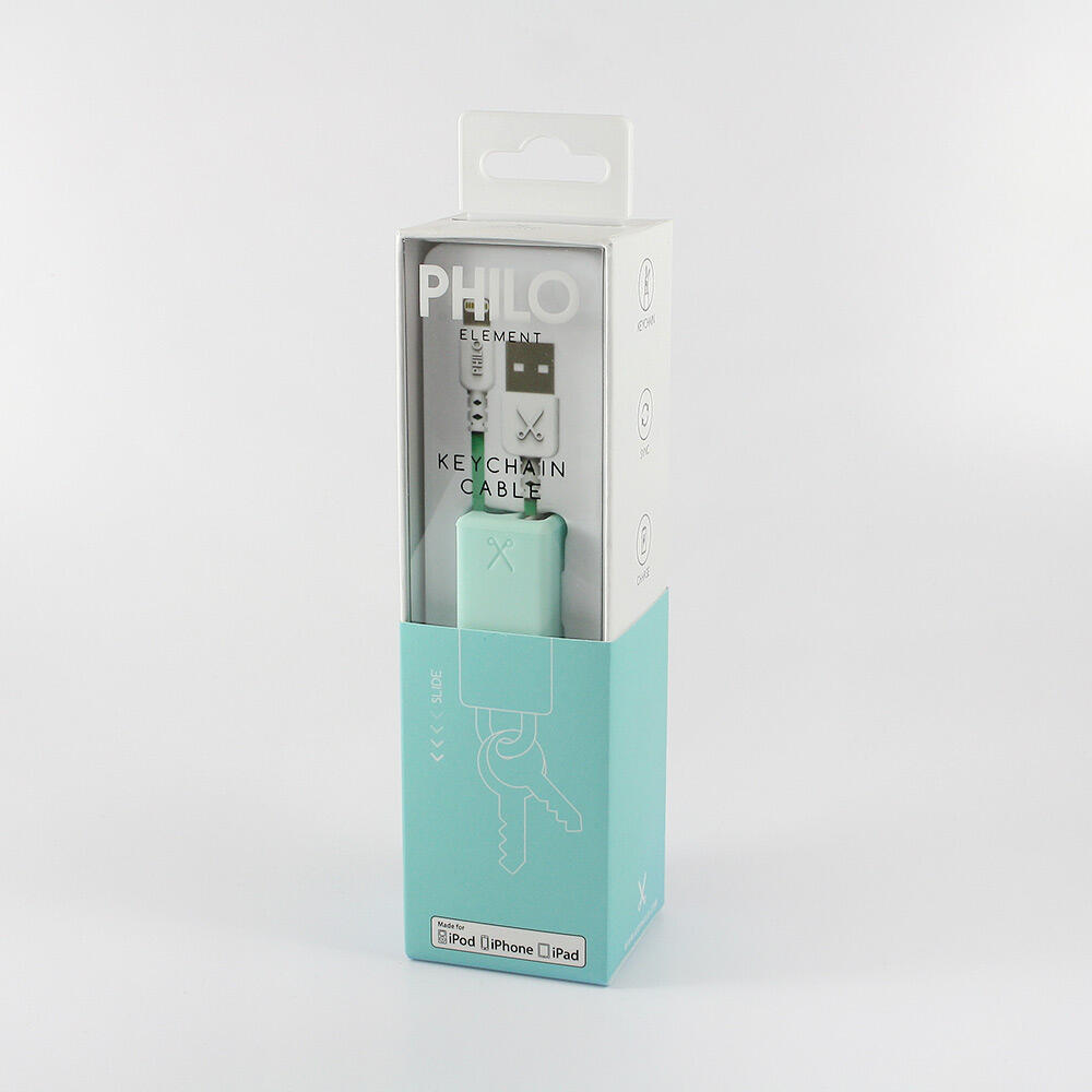 Cabo Philo Keychain Lightning Cable 20cm azul claro 6/6