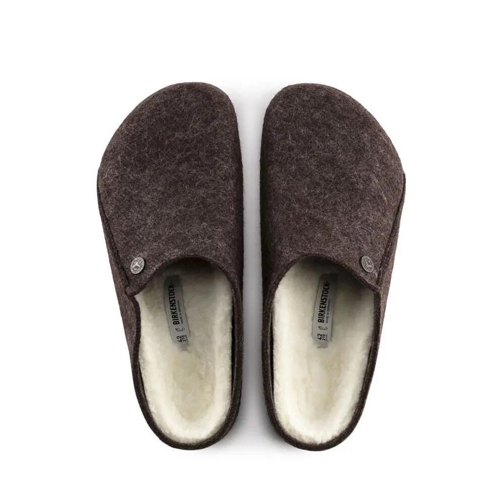 Męskie muły Birkenstock Zermatt Shearling brązowe regular 1016570 4/8