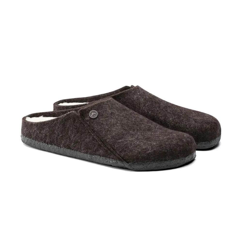 Męskie muły Birkenstock Zermatt Shearling brązowe regular 1016570 2/8