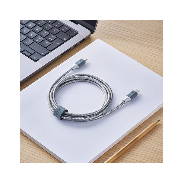 Cabo Lexon metálico USB-C Metali-C dourado 2/3
