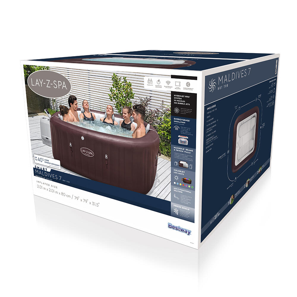 LAY-Z-SPA Energiespar-Whirlpool Maldives  HydroJet Pro mit App-Steuerung 5/7