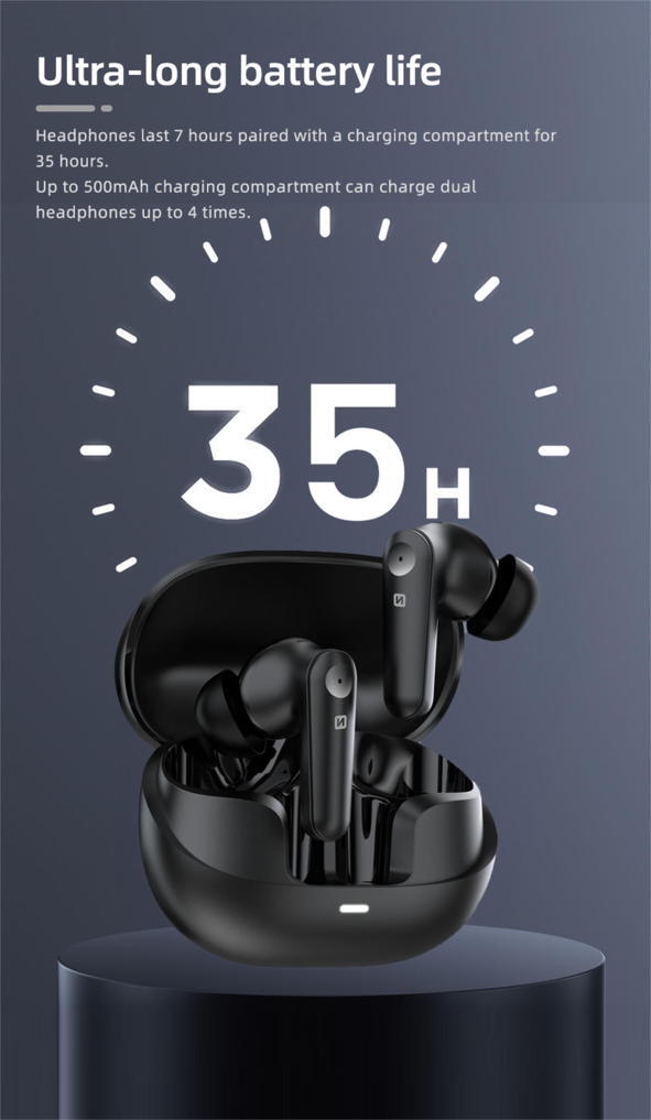 Earphones Swissten Focus preto 6/7