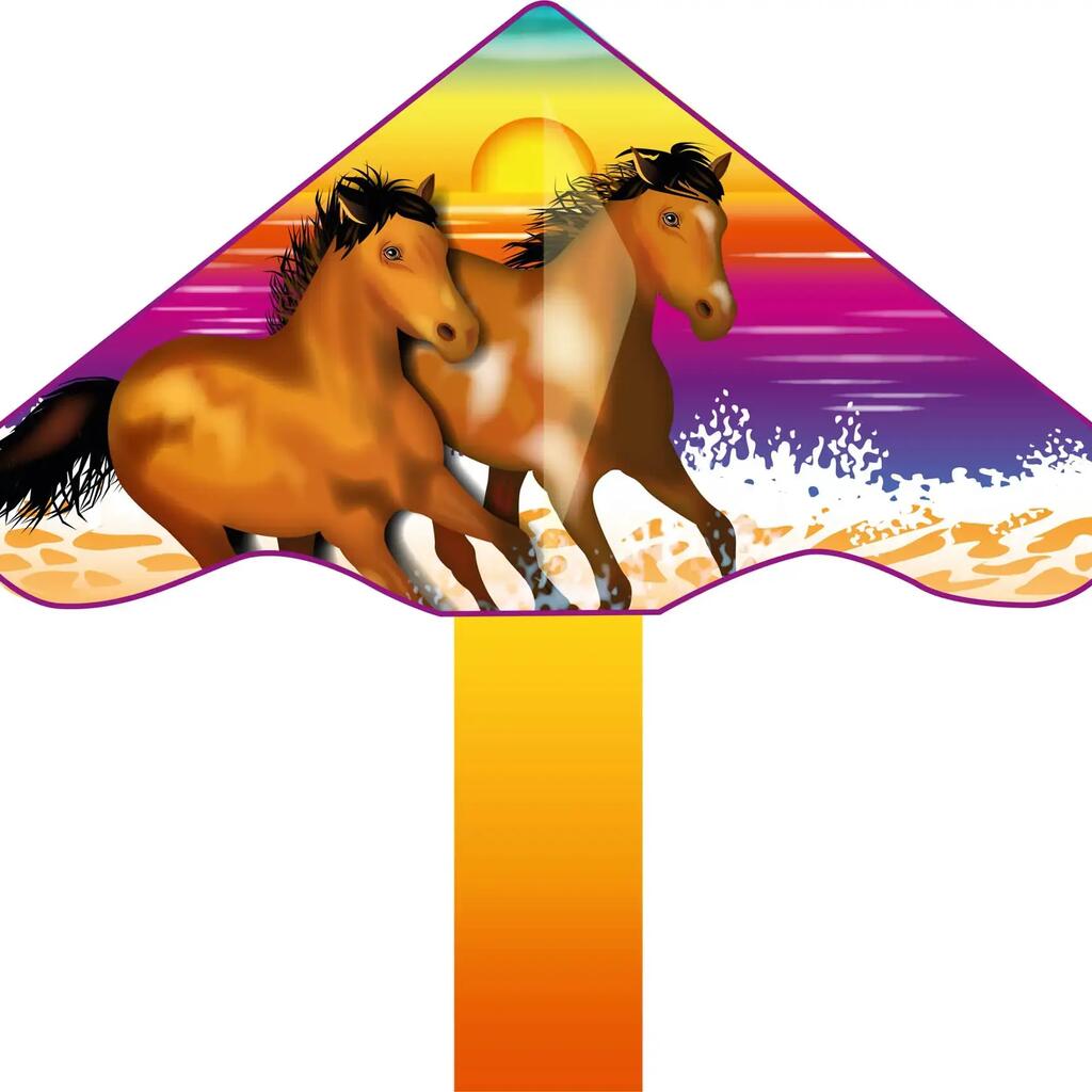 Children's kite HQ Simple Flyer 85 Wild Horses 102140 Multicolor 85 x 42 cm