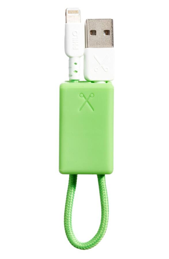Cabo Philo Keychain Lightning Cable 20cm verde 2/3