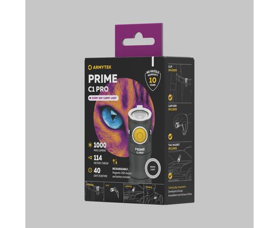 Lampe de Poche, Armytek, Prime C1 Pro, Aimant USB, Lumière Chaude 5/5