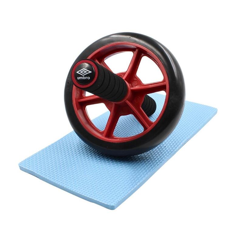 Rolă cu mânere, cu covoraș genunchi, Umbro, negru cu roșu, 33,5 x 16,5 cm
