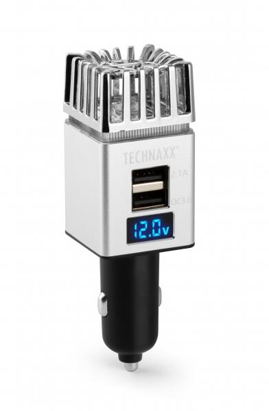 Carregador Technaxx Car Air Purifier for cigarette lighter 2x USB 2/6