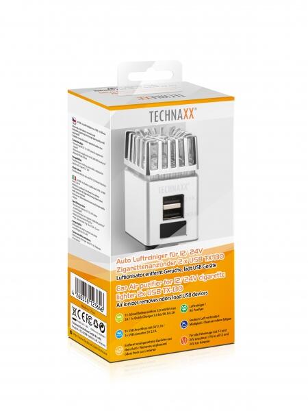 Carregador Technaxx Car Air Purifier for cigarette lighter 2x USB 4/6