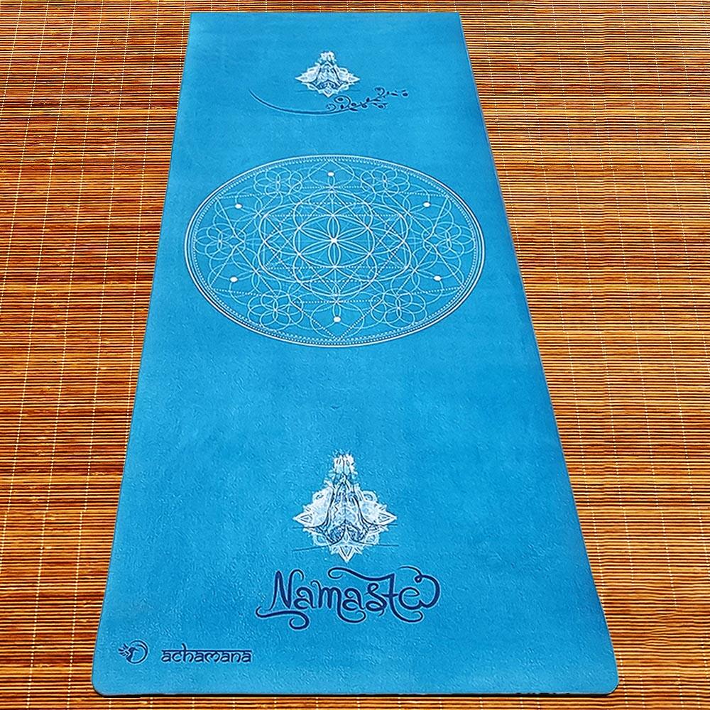 Yogamat, nieuw concept 6mmx68cmx1,83m- Namasté Turquoise 3/6