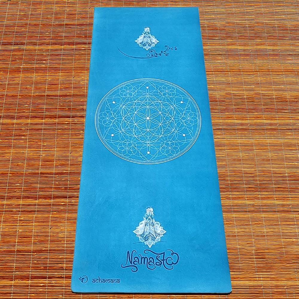 Yogamat, nieuw concept 6mmx68cmx1,83m- Namasté Turquoise 4/6