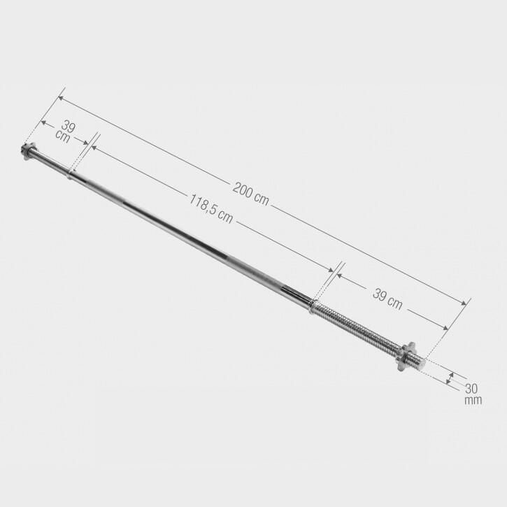 Sztanga 100 kg: gryf prosty + obciążenia bitumiczne z uchwytami 7/7