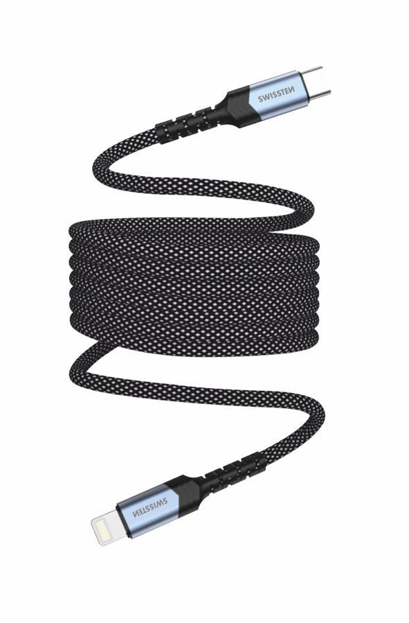 Cabo swissten magnetic usb-c to lightning (1m)