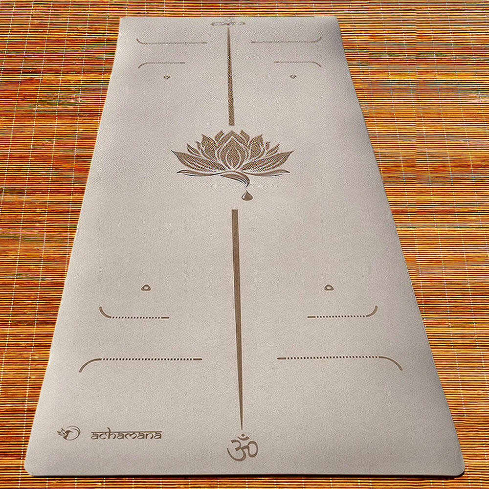 Tapis yoga PU nouvelle génération ultra antidérapant 6mm - lotus crême 7/7