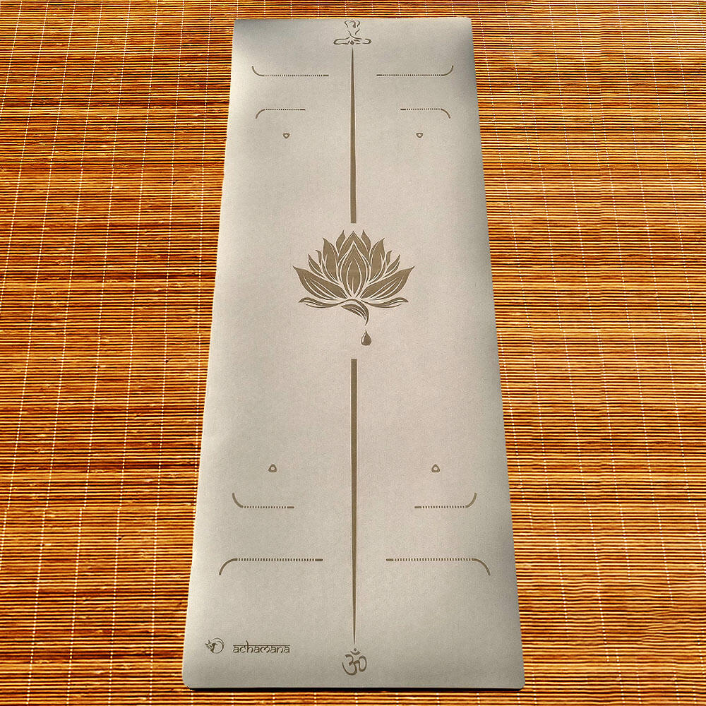 Yogamat TPE & PU 6mmx68cmx1,85m - Lotus praktijk - Droge of natte handen 6/7