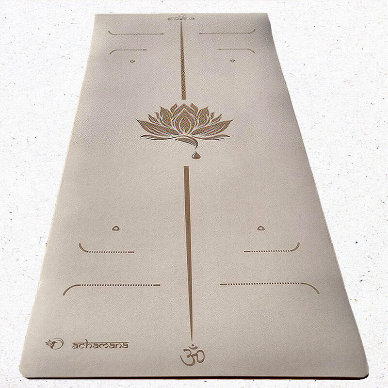 Esterilla de yoga TPE & PU 6mmx68cmx1,85m, Práctica loto, Manos secas o mojadas