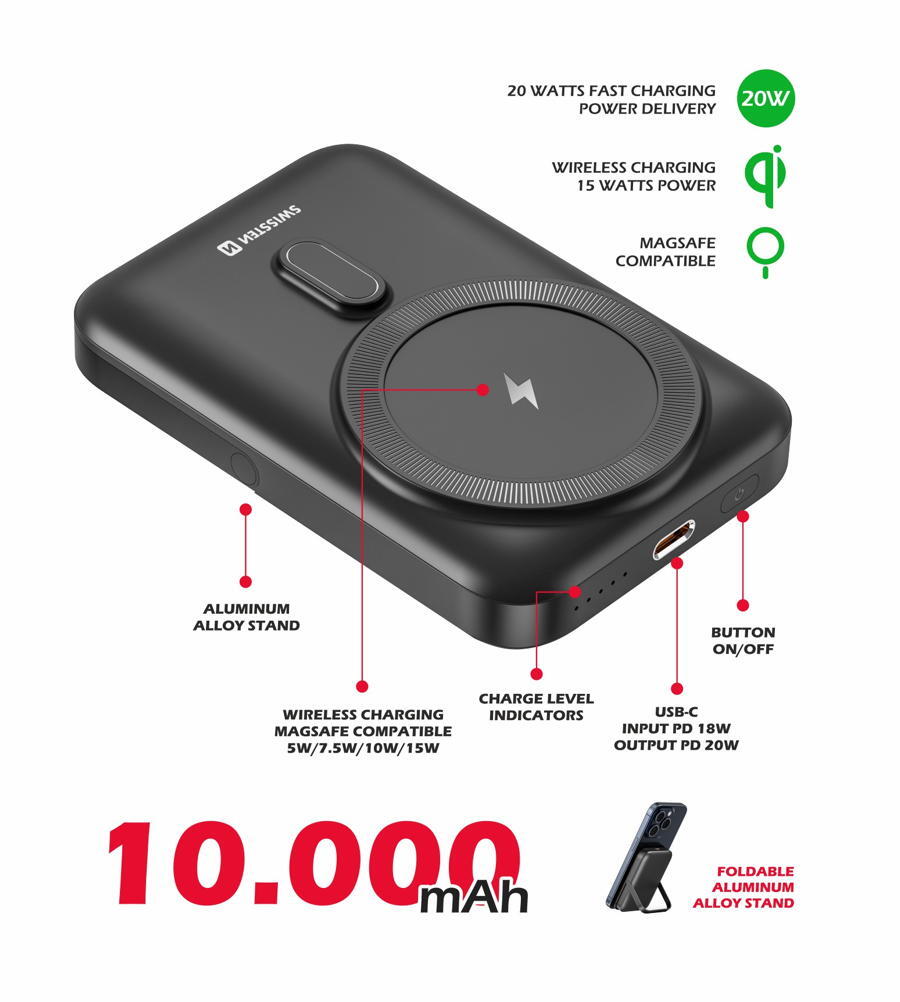 Powerbank Swissten MagSafe 10.000mAh (20W) 2/5