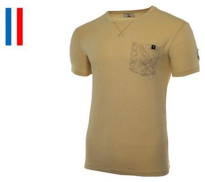 LeBram Short Sleeve T-Shirt mit großer Tasche Sand / Beige
