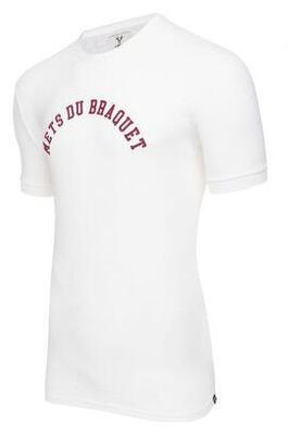 T-Shirt LeBram «Mets du Braquet» Manica Corta Marshmallow Bianco
