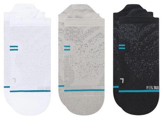 Chaussettes Basses Stance Run Light Noir Gris Blanc (3 paires)