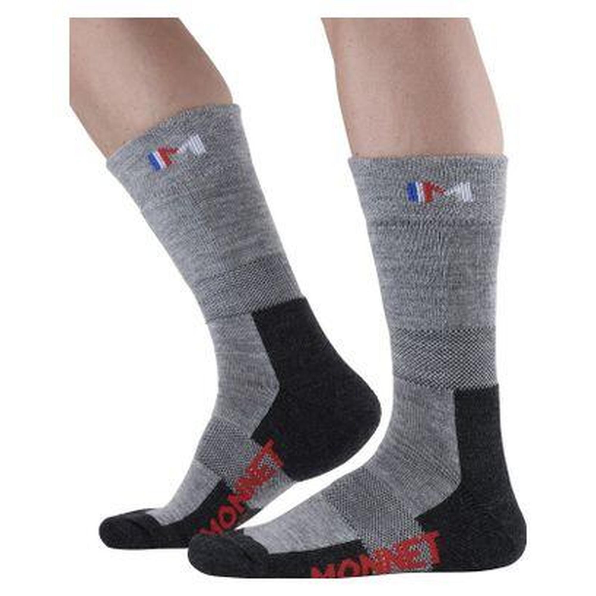 Monnet - Chaussettes De Randonnée Monnet Trek Confort Gris - Chaussettes - Gris - 35/38 - Decathlon